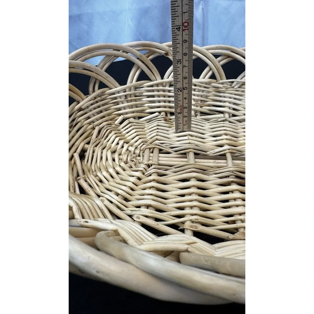 Rustic Farmhouse‎ Cottage Woven Wicker Basket VINTAGE